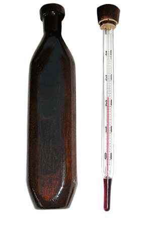 Термометр для вина и пива  в деревянном подарочном футляре