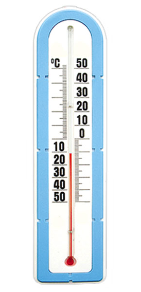 Наружный спиртовой термометр с голубой обводкой