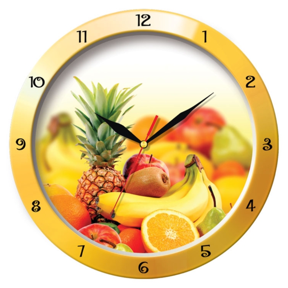 Настенные часы с фруктами.