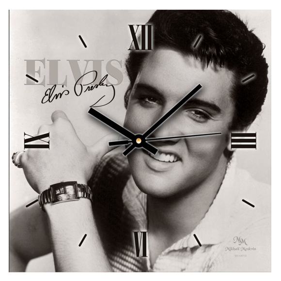 Настенные часы из стекла Элвис Пресли.