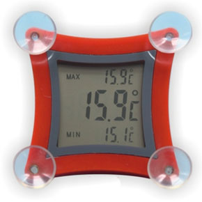 Оконный электронный термометр с присосками.