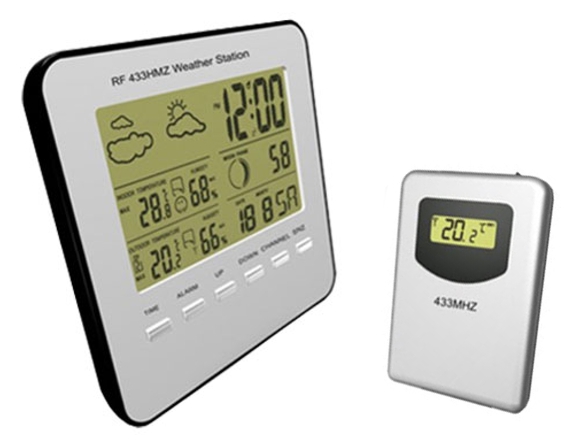 Беспроводной электронный термометр-гигрометр.