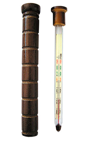 Термометр для чая в деревянном подарочном футляре