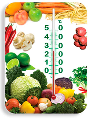 Комнатный термометр с изображением овощей