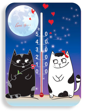 Термометр для комнаты с двумя котами