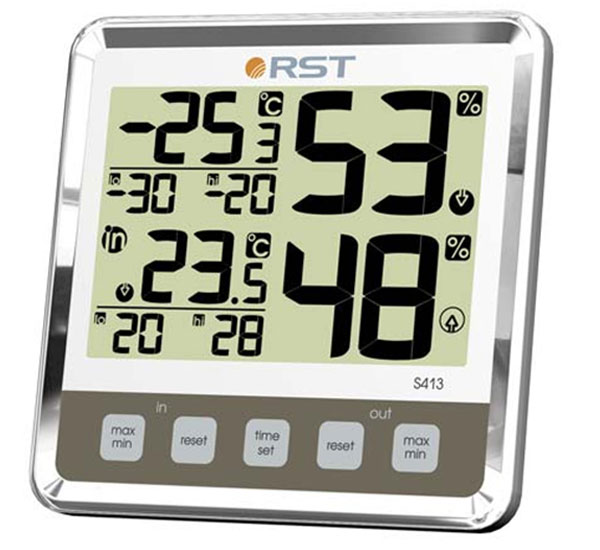 Термометр – четыре в одном: влажность и температура в помещении, влажность и температура на улице