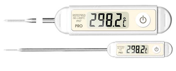 Точный термометр с тонким кончиком щупа