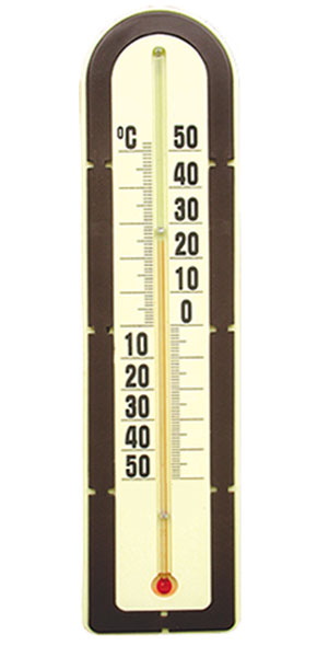 Наружный спиртовой термометр с черной обводкой