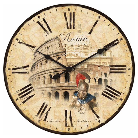 Настенные часы Рим с римским циферблатом.